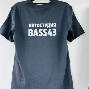 Футболка черная BASS43 (46-48) (Принт)