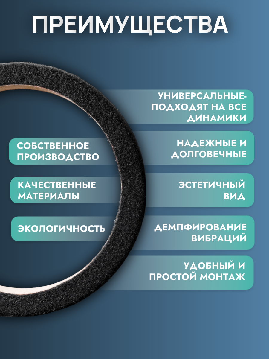 Кольца проставочные 16см двойные в карпете