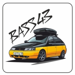 Стикер 3D "BASS43"